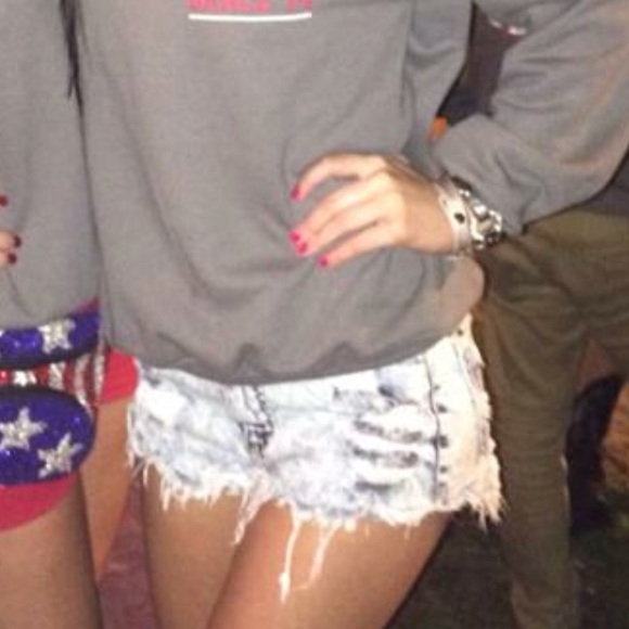 Vintage look high waisted American jean shorts - Picture 5 of 5